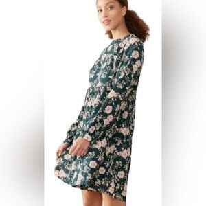 Knox Rose Boho Long Sleeve Green Dress L